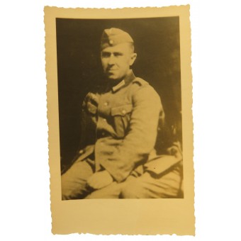 Porträttfoto av den tyska soldaten. Espenlaub militaria